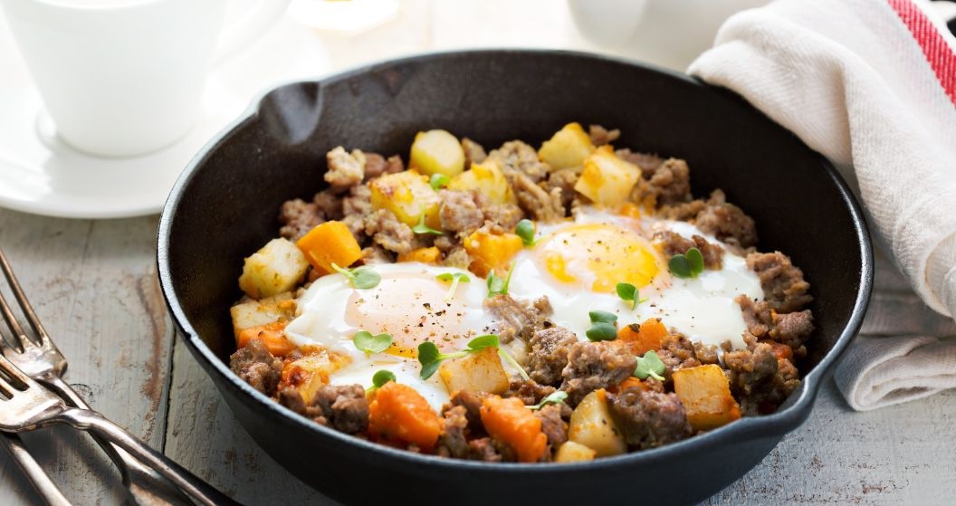 Sweet Potatoes with Hard-Boiled Eggs